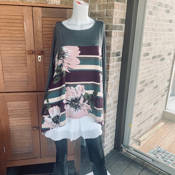 Ivory Chiffon Trim Top/Shirt/Tank Extender NWT - Picture 3 of 11